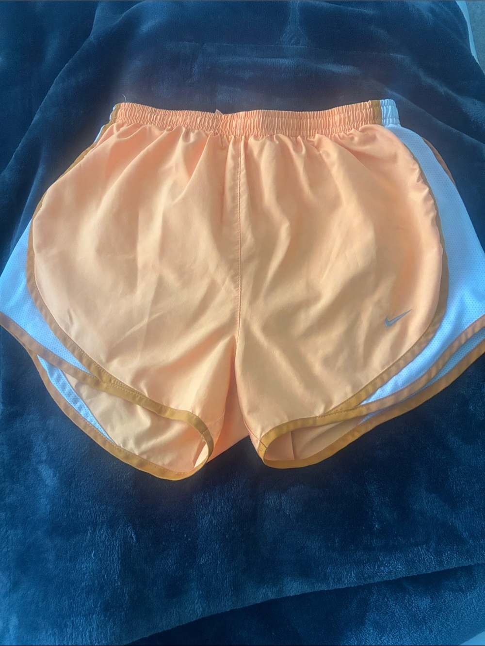 Nike Women’s Orange and White Athletic Shorts